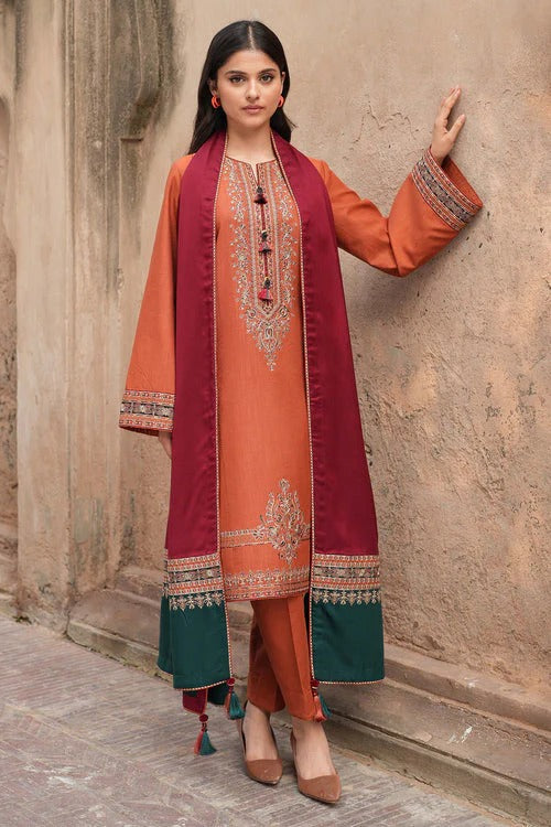 Nose Pill – Luxury Embroidered 3-Piece in DHANAK UNSTICED