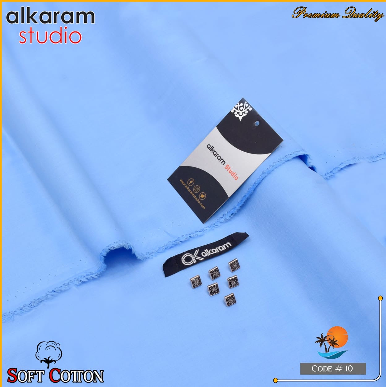 Alkaram Summer Executive Soft Cotton 100% Original AKAS- 010