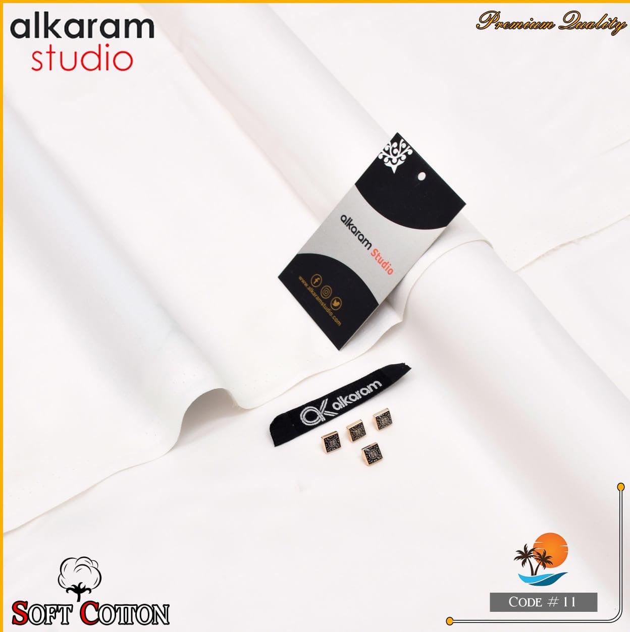Alkaram Summer Executive Soft Cotton 100% Original AKAS- 011