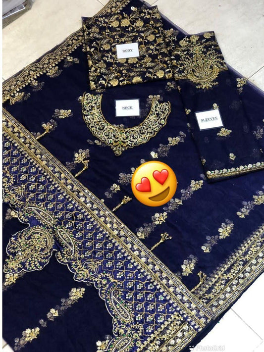 Maria B Saree Exclusive Master Blaster Sarhee 916 BLUE