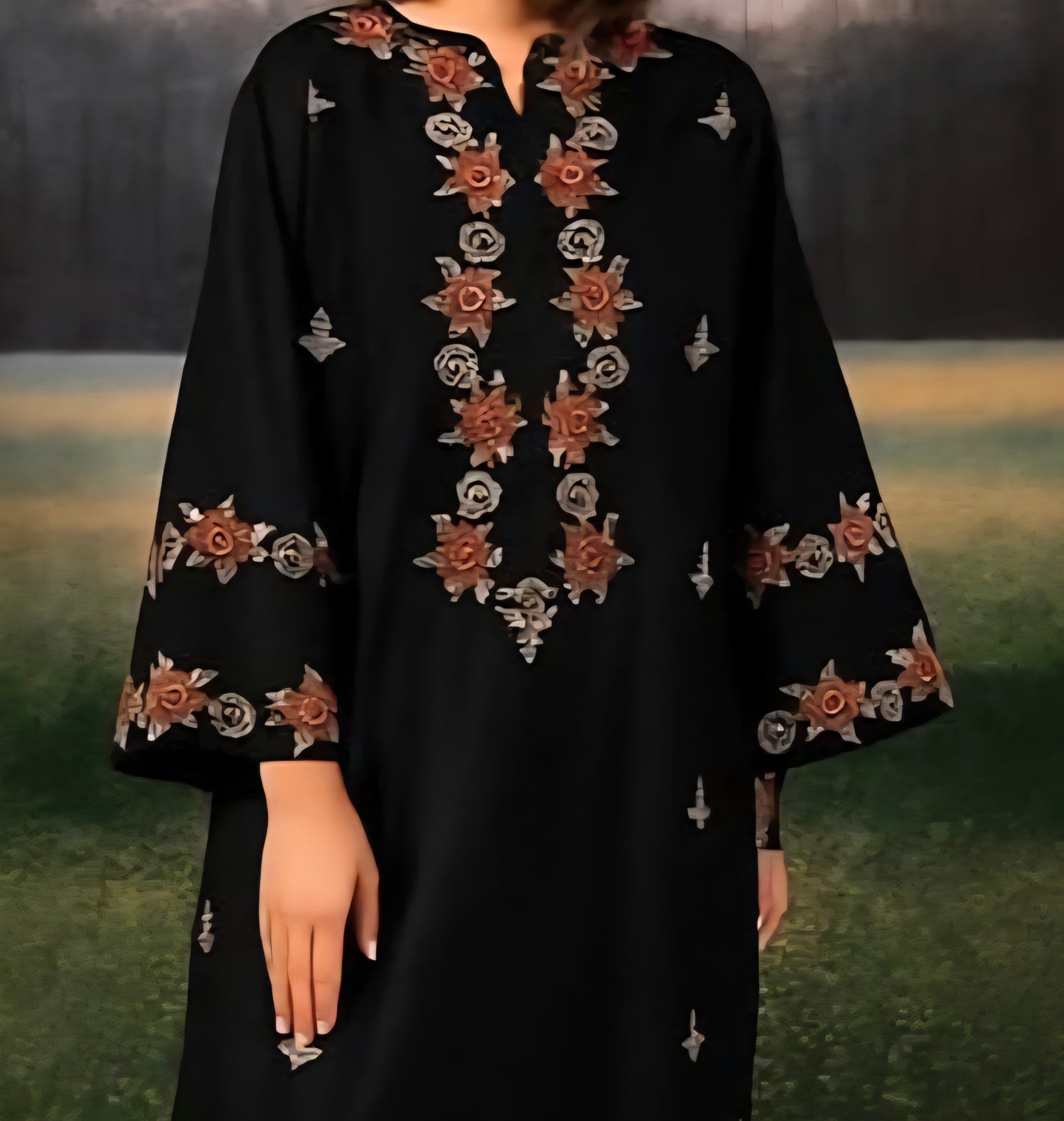 LEENA 2 PIECE UNSTICED IN DHANAK FT-02