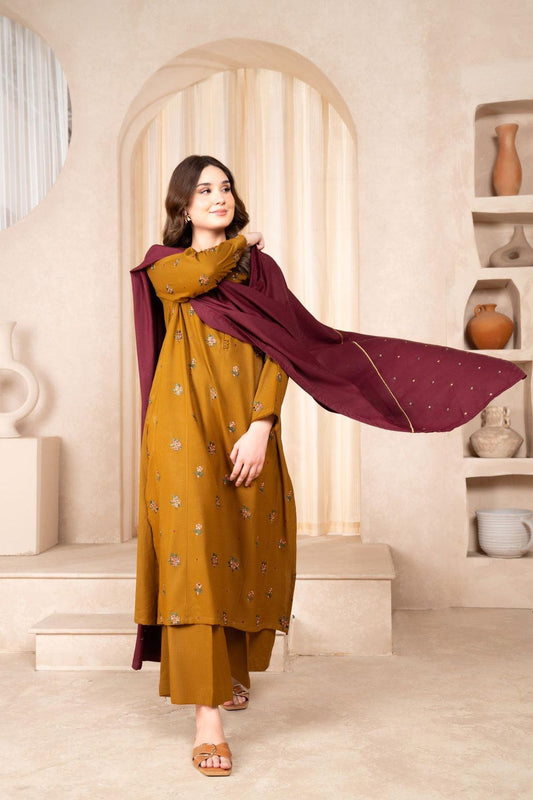 ASLINE– Luxury Embroidered 3-Piece in DHANAK