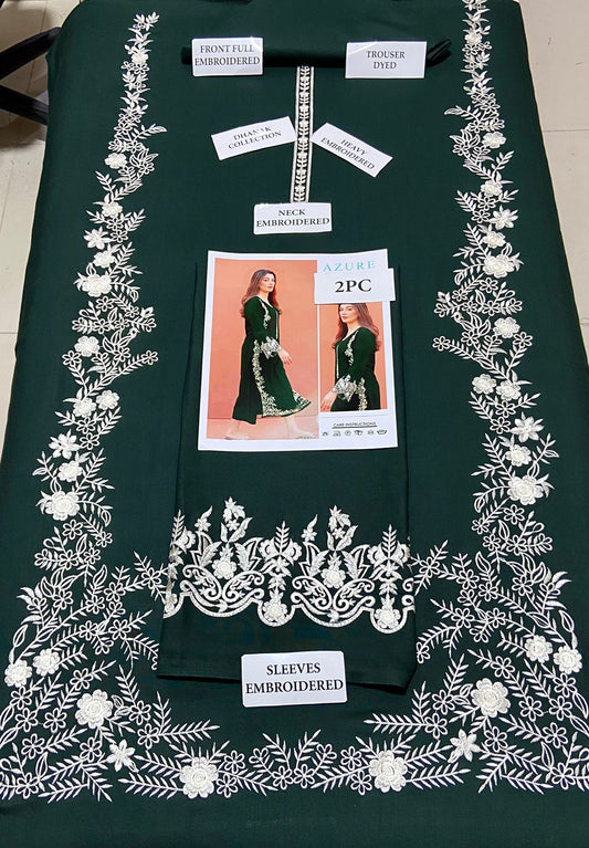 AZURE - 2 PIECE UNSTICED IN DHANAK