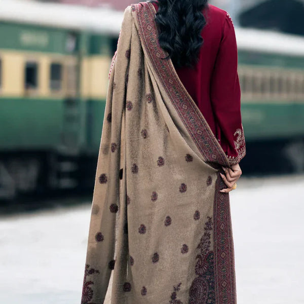 Sapphire Dhanak Embroidered Three Piece