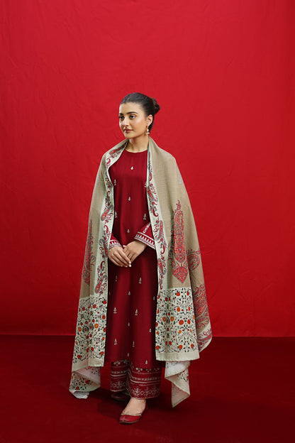 ELKA – Luxury Embroidered 3-Piece in DHANAK