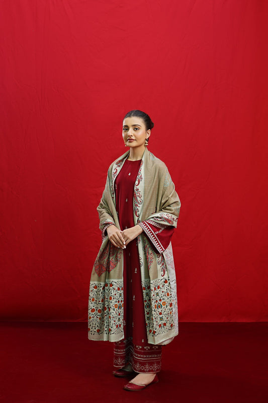 ELKA – Luxury Embroidered 3-Piece in DHANAK