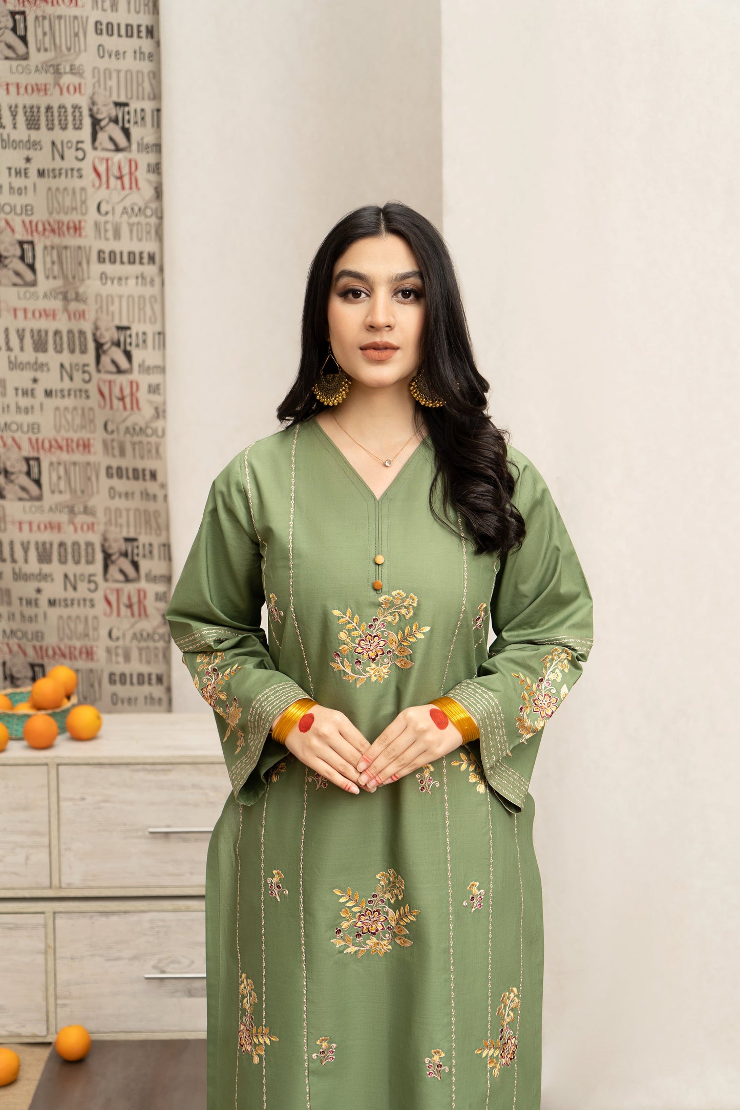 HABIBA – Luxury Embroidered 3-Piece in DHANAK