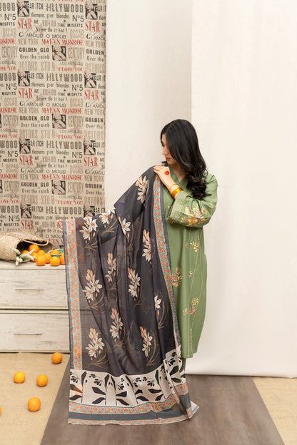 HABIBA – Luxury Embroidered 3-Piece in DHANAK