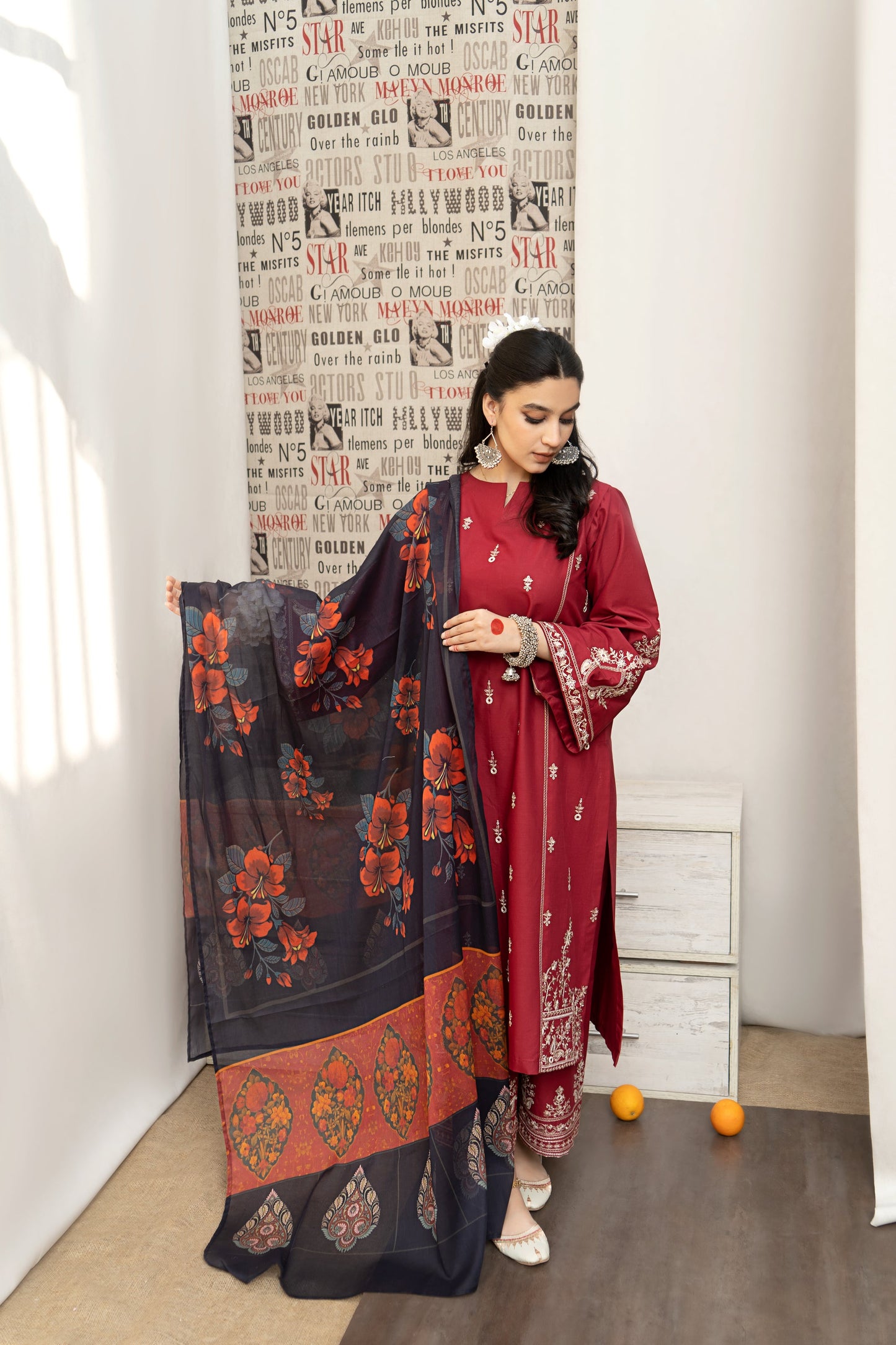 SABEEHA – Luxury Embroidered 3-Piece in DHANAK