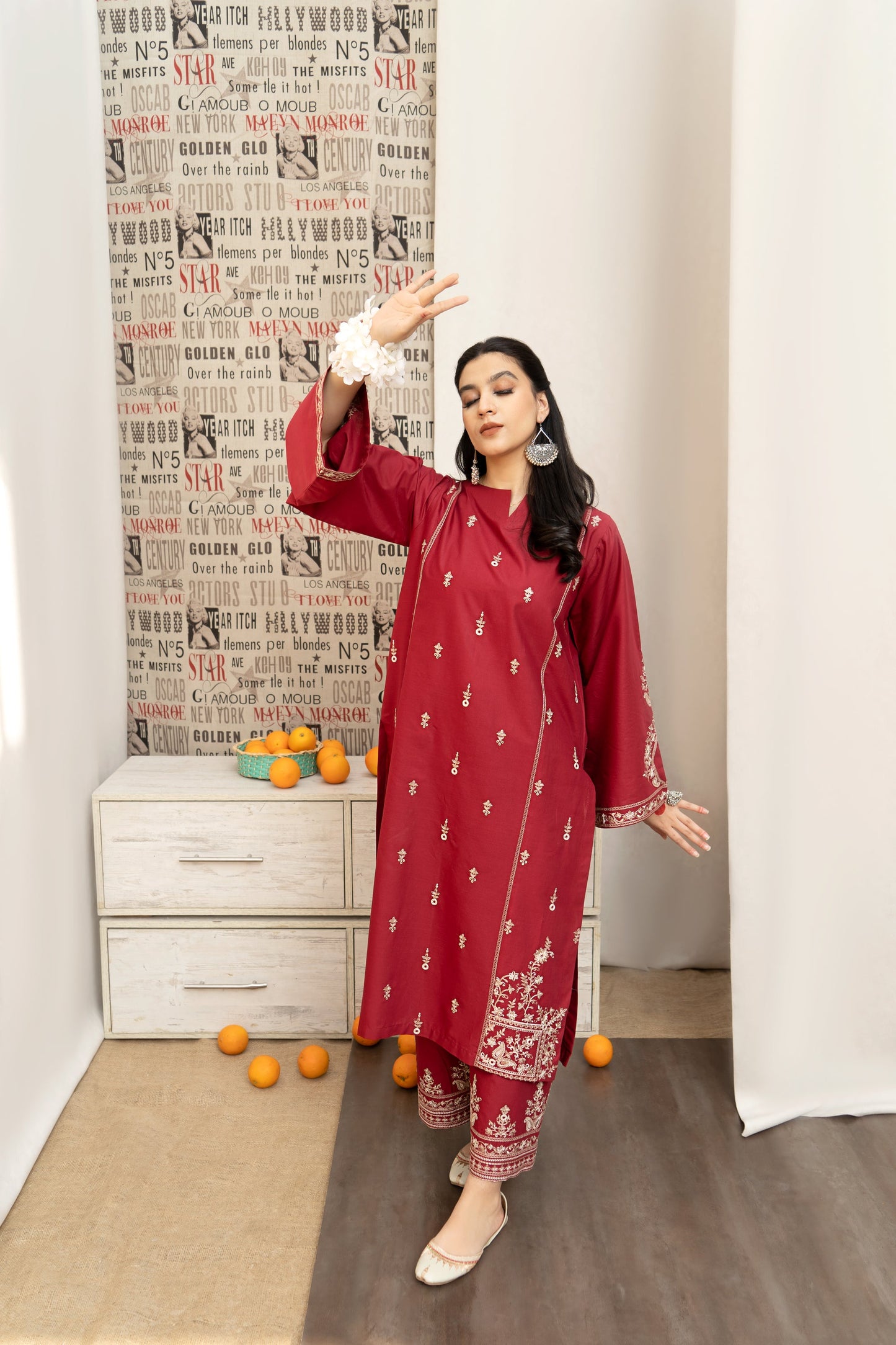 SABEEHA – Luxury Embroidered 3-Piece in DHANAK