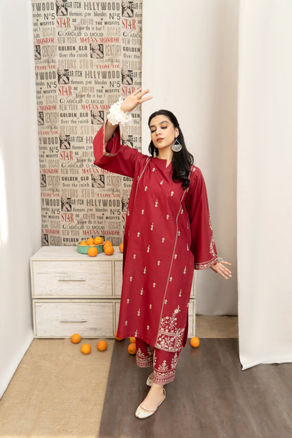 SABEEHA – Luxury Embroidered 3-Piece in DHANAK