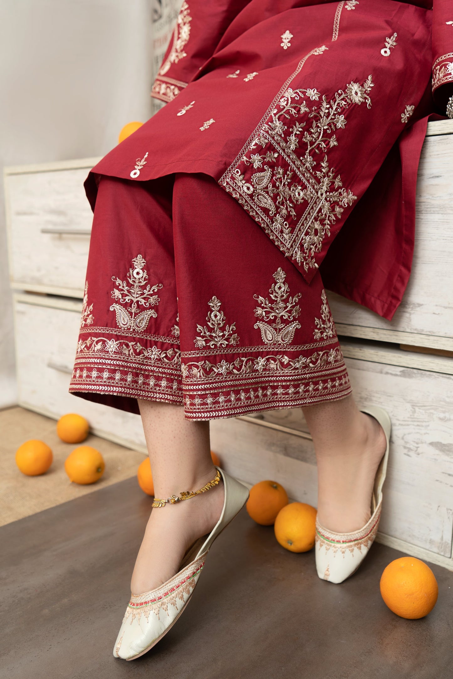 SABEEHA – Luxury Embroidered 3-Piece in DHANAK