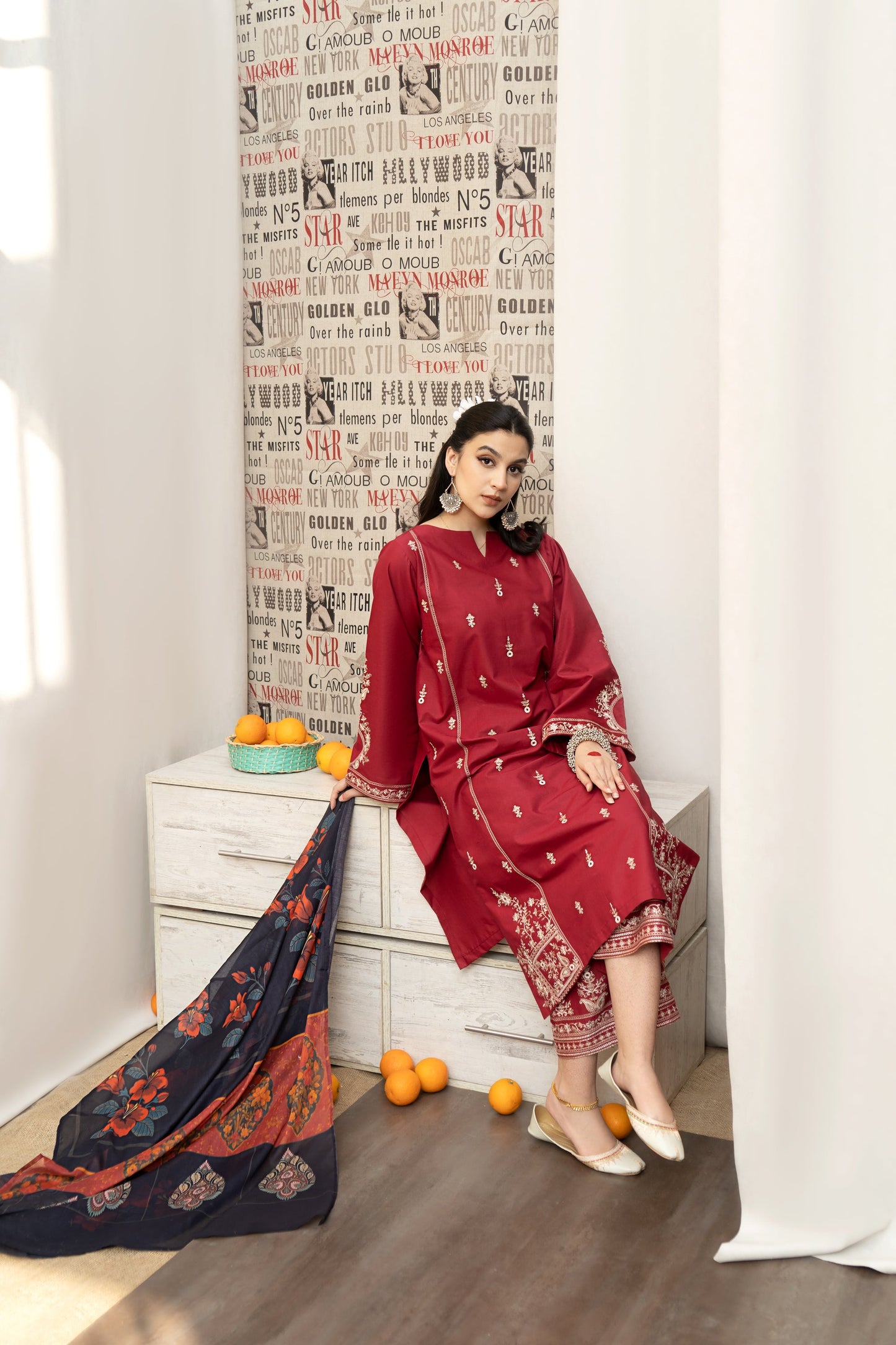 SABEEHA – Luxury Embroidered 3-Piece in DHANAK