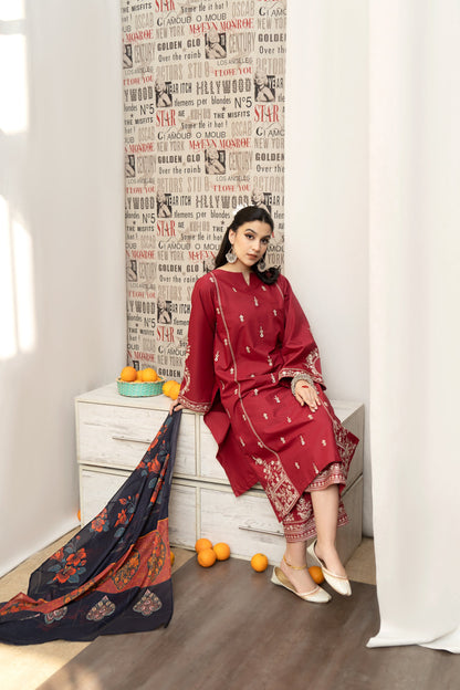 SABEEHA – Luxury Embroidered 3-Piece in DHANAK