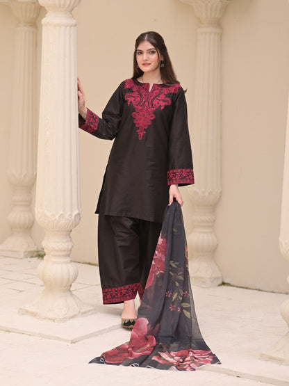Zaroon – Luxury Embroidered 3-Piece in DHANAK
