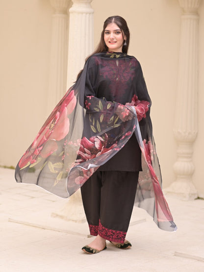 Zaroon – Luxury Embroidered 3-Piece in DHANAK