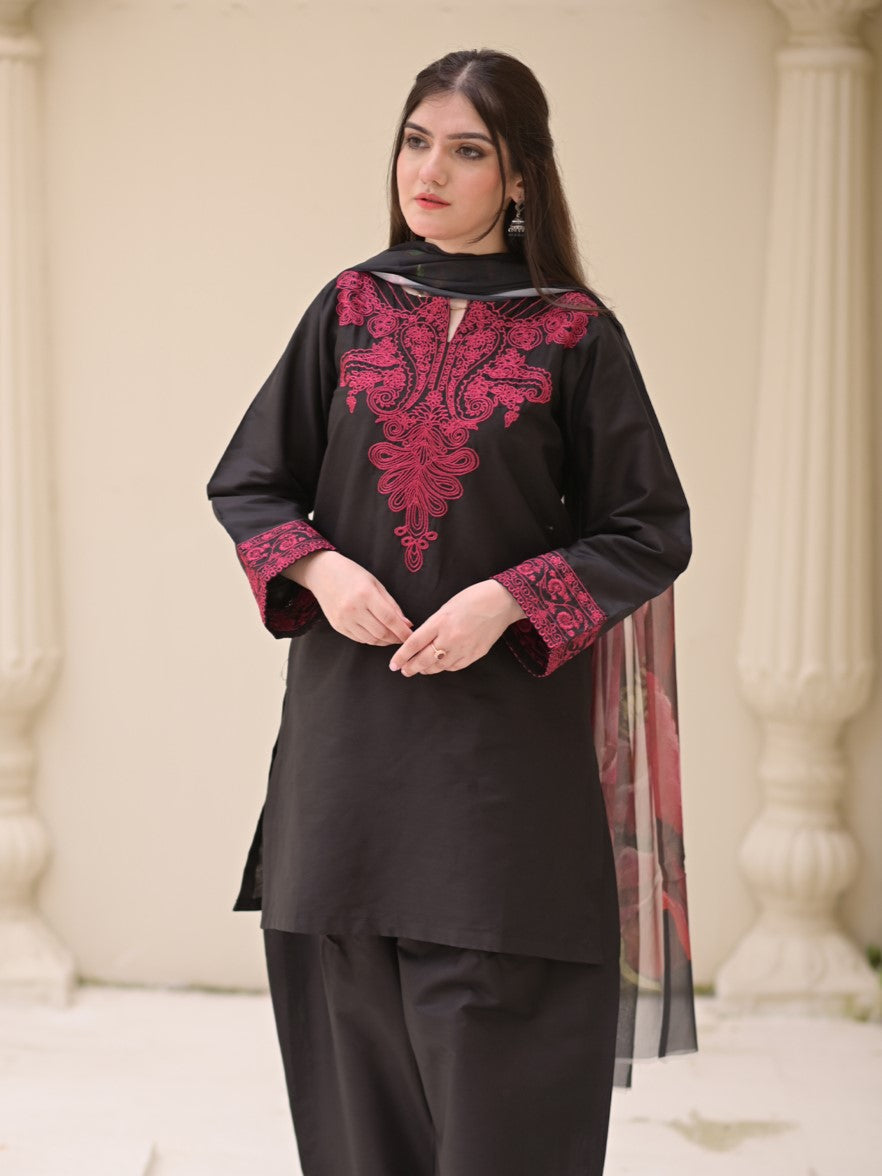 Zaroon – Luxury Embroidered 3-Piece in DHANAK