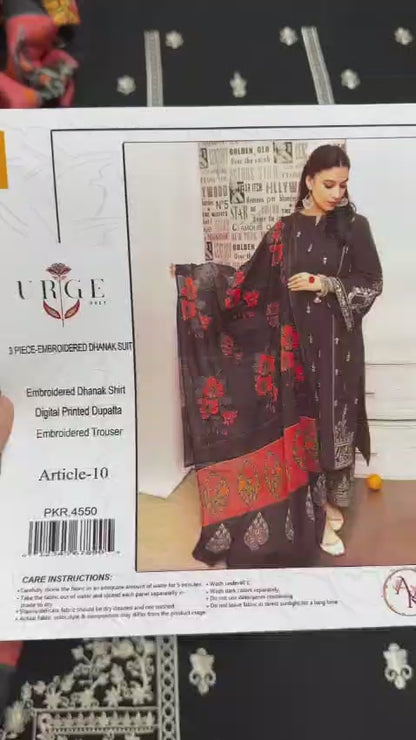 SABEEHA – Luxury Embroidered 3-Piece in DHANAK