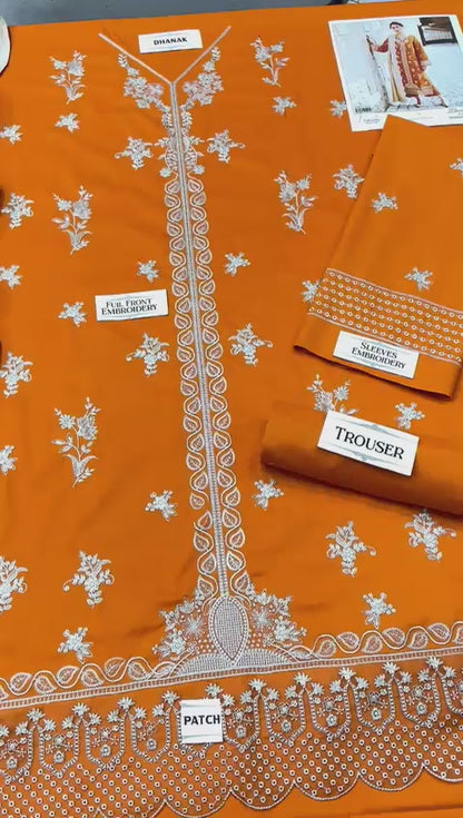 Cappuccino EMBROIDERED DHANAK UNSTITCHED AS_38