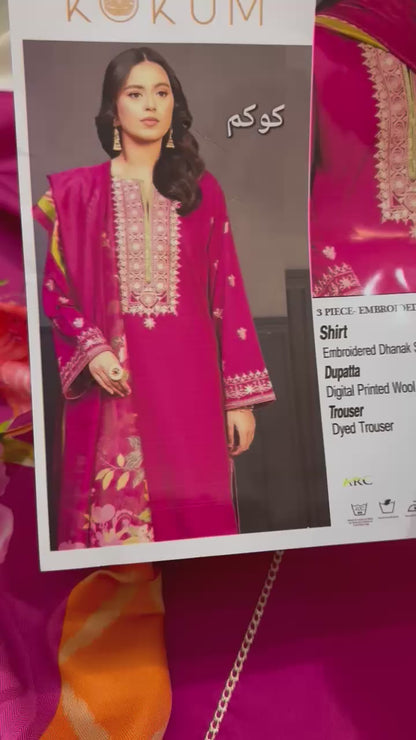 ASLINE– Luxury Embroidered 3-Piece in DHANAK