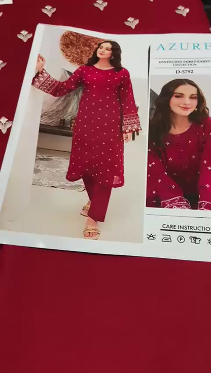 AZURE - 2 PIECE UNSTICED IN DHANAK