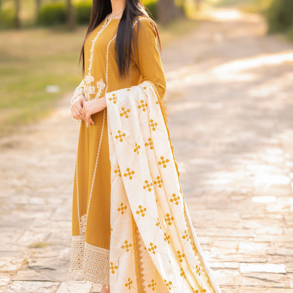 QALMKAR 3 PIECE Dhanak Winter