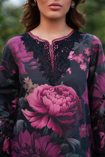 MARIA.B EMB WITH PATCHES UNSTICHED 3 PIECE