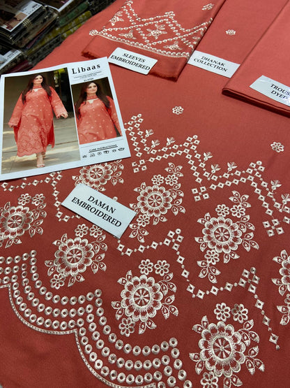 LIBAAS - 2 PIECE UNSTICED IN DHANAK