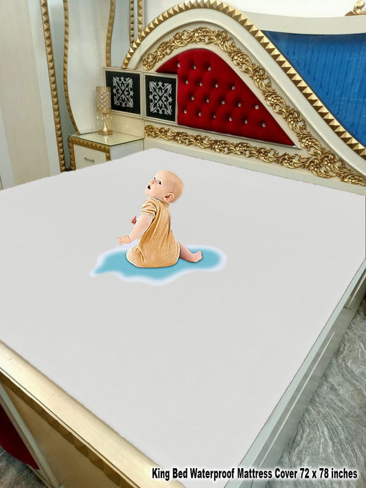 Terry Waterproof Mattress Cover - White