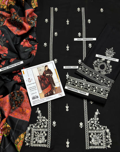 SABEEHA – Luxury Embroidered 3-Piece in DHANAK