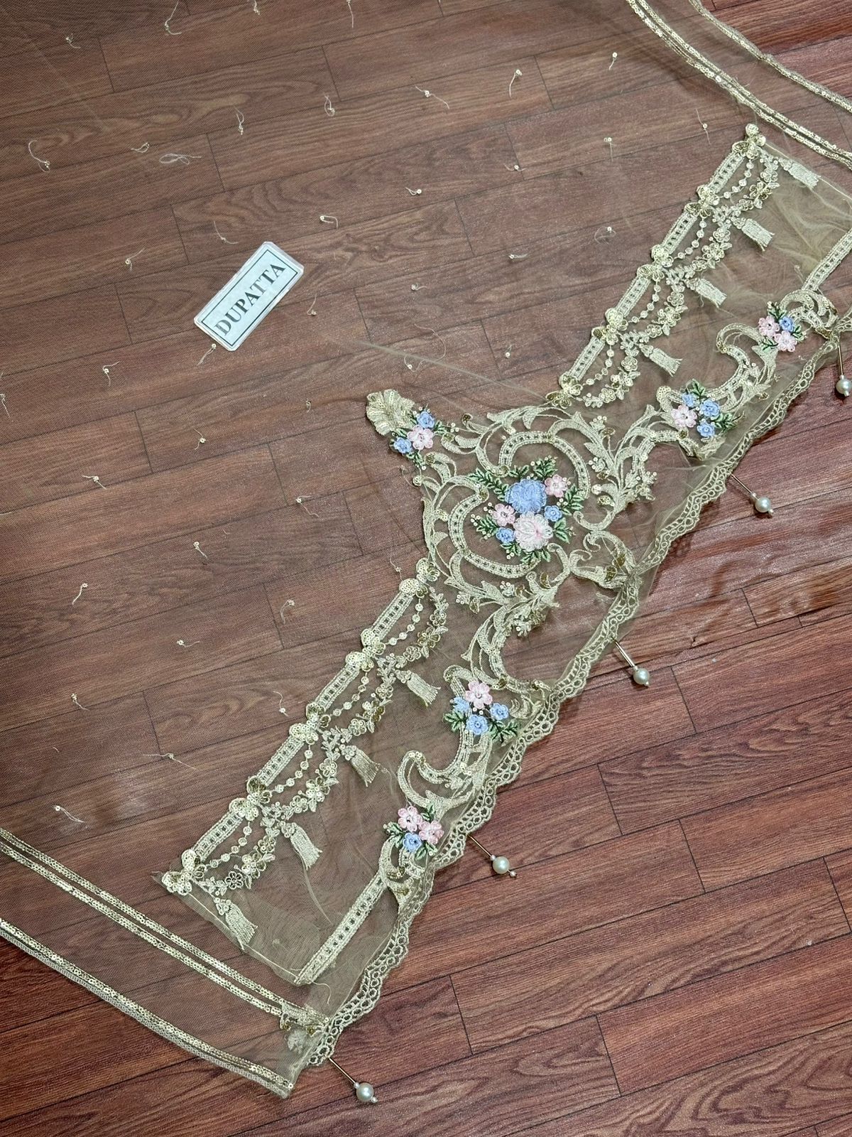 MARIA B EBROIDED  Unstithced Ladies Fancy Dress