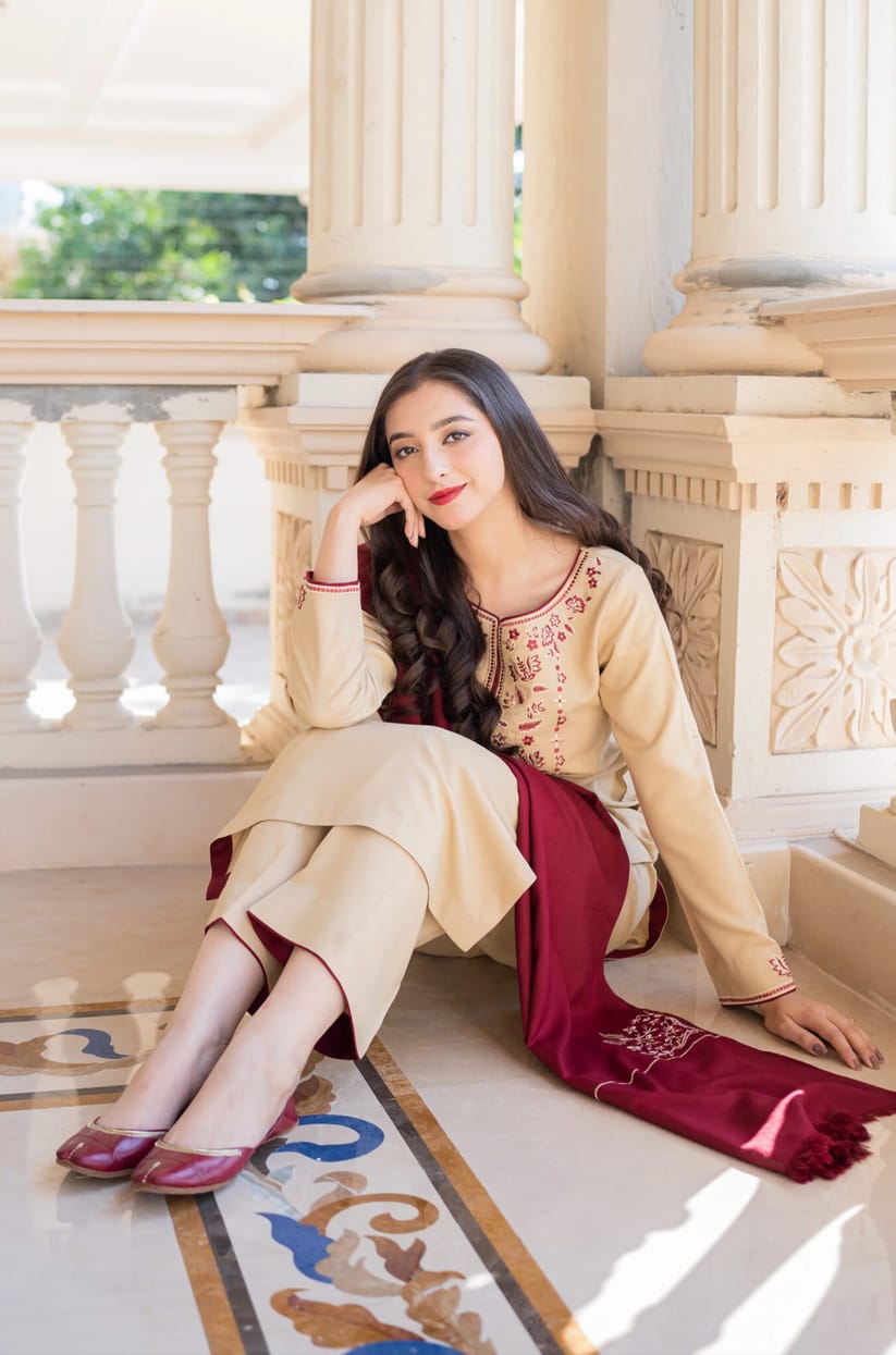 ASLINE– Luxury Embroidered 3-Piece in DHANAK