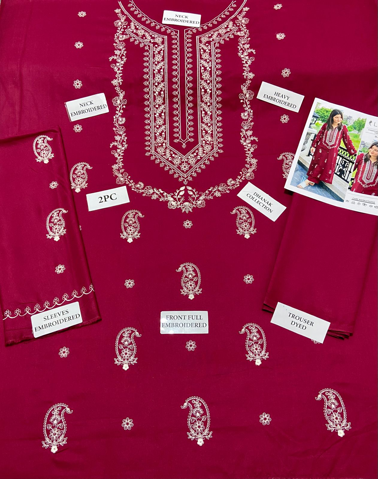 LAAM - 2 PIECE UNSTICED IN DHANAK