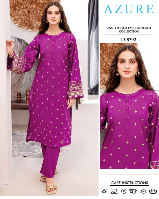 AZURE - 2 PIECE UNSTICED IN DHANAK