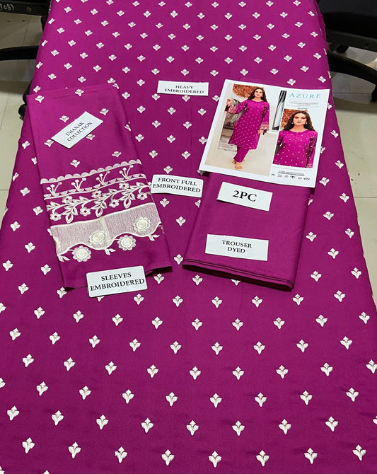 AZURE - 2 PIECE UNSTICED IN DHANAK