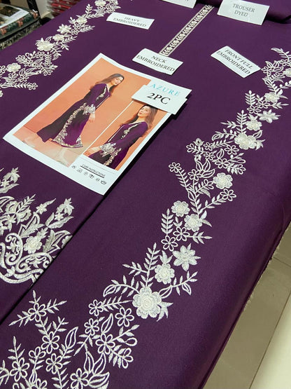 AZURE - 2 PIECE UNSTICED IN DHANAK