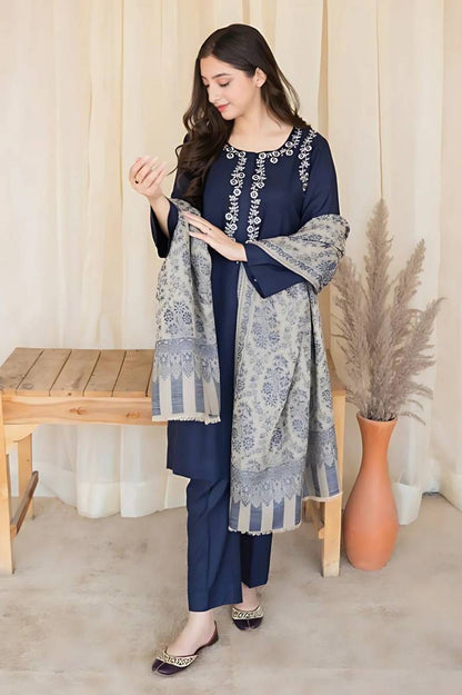 ASLINE– Luxury Embroidered 3-Piece in DHANAK
