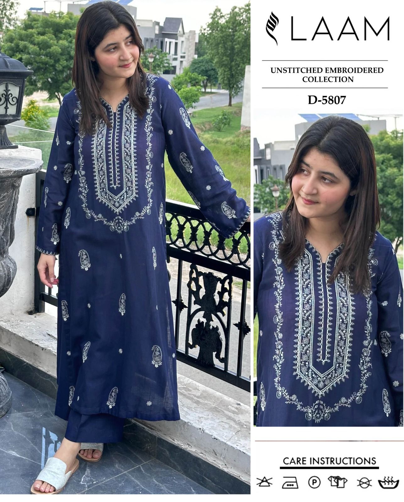 LAAM - 2 PIECE UNSTICED IN DHANAK