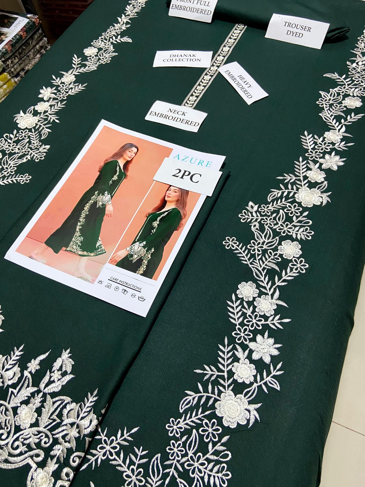 AZURE - 2 PIECE UNSTICED IN DHANAK