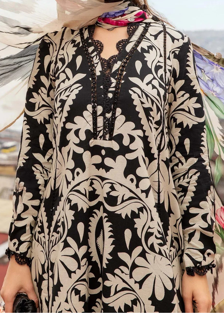 MARIA.B EMB WITH PATCHES UNSTICHED 3 PIECE