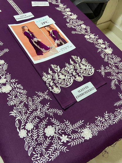 AZURE - 2 PIECE UNSTICED IN DHANAK