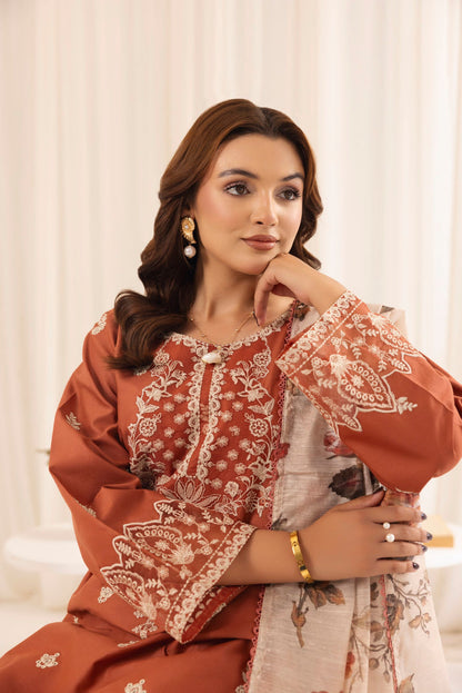 MOHAGNI– Heavy Embroidered 3-Piece Suit (UNStitched)