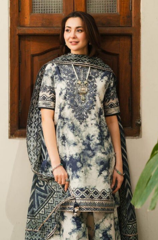 MARIA.B EMB WITH PATCHES UNSTICHED 3 PIECE