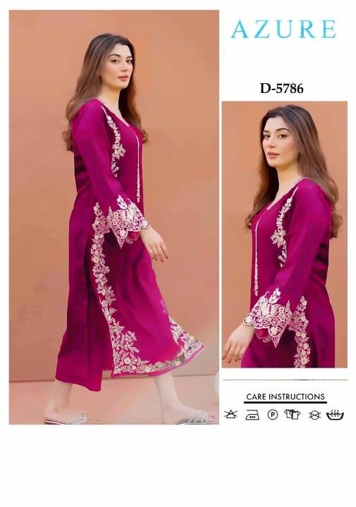 AZURE - 2 PIECE UNSTICED IN DHANAK