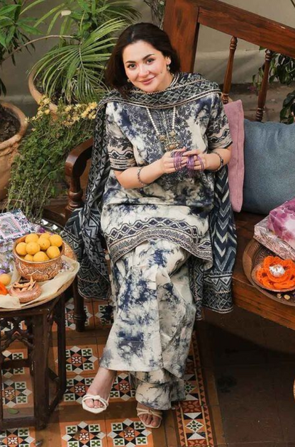 MARIA.B EMB WITH PATCHES UNSTICHED 3 PIECE